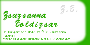 zsuzsanna boldizsar business card